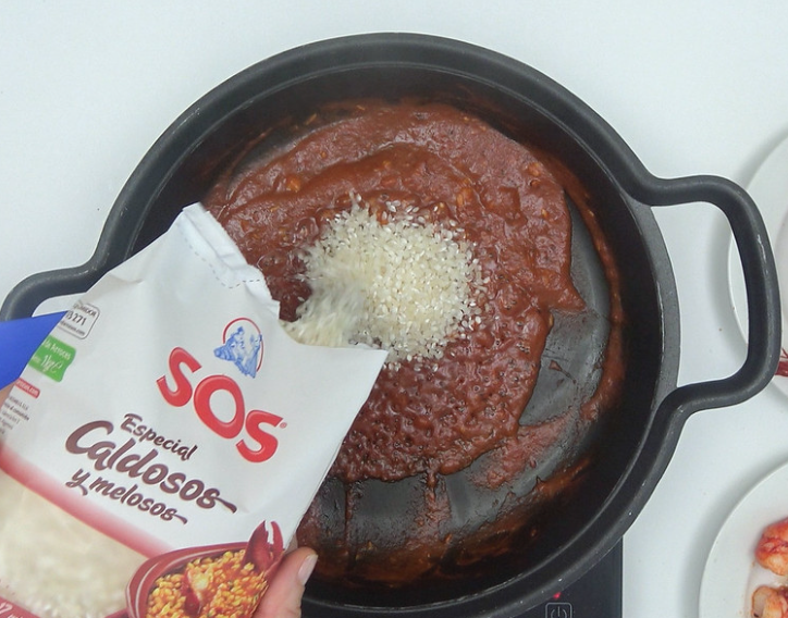 Arroz caldoso con carabineros