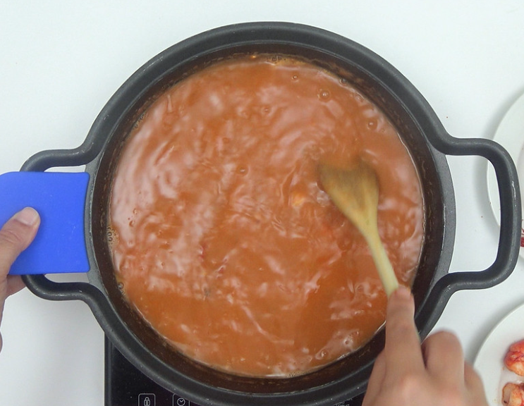 Arroz caldoso con carabineros