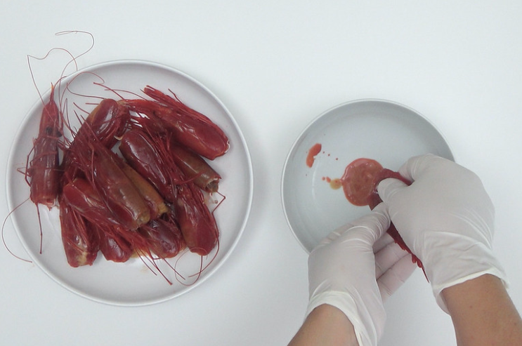 Arroz caldoso con carabineros