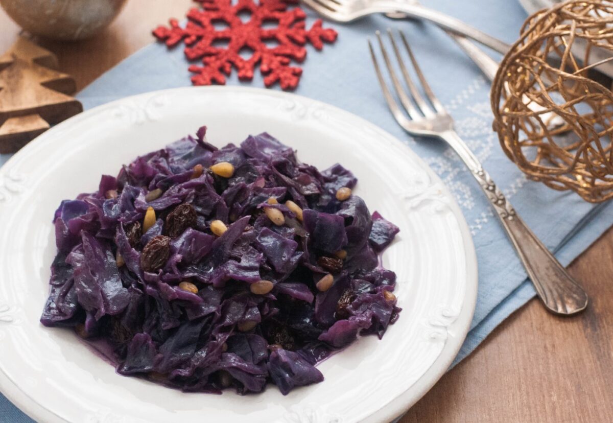 Lombarda con piñones. Receta navideña ideal para comer sano en Navidad