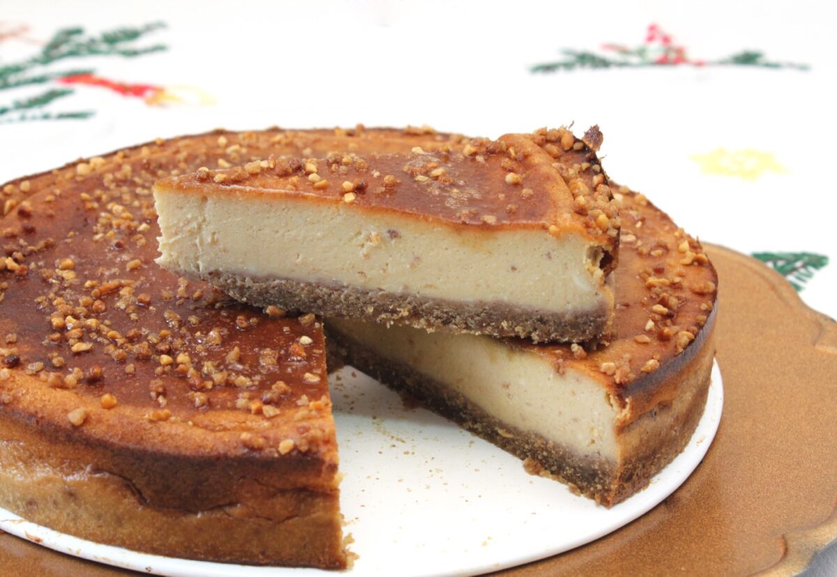 Tarta de turrón tipo cheesecake