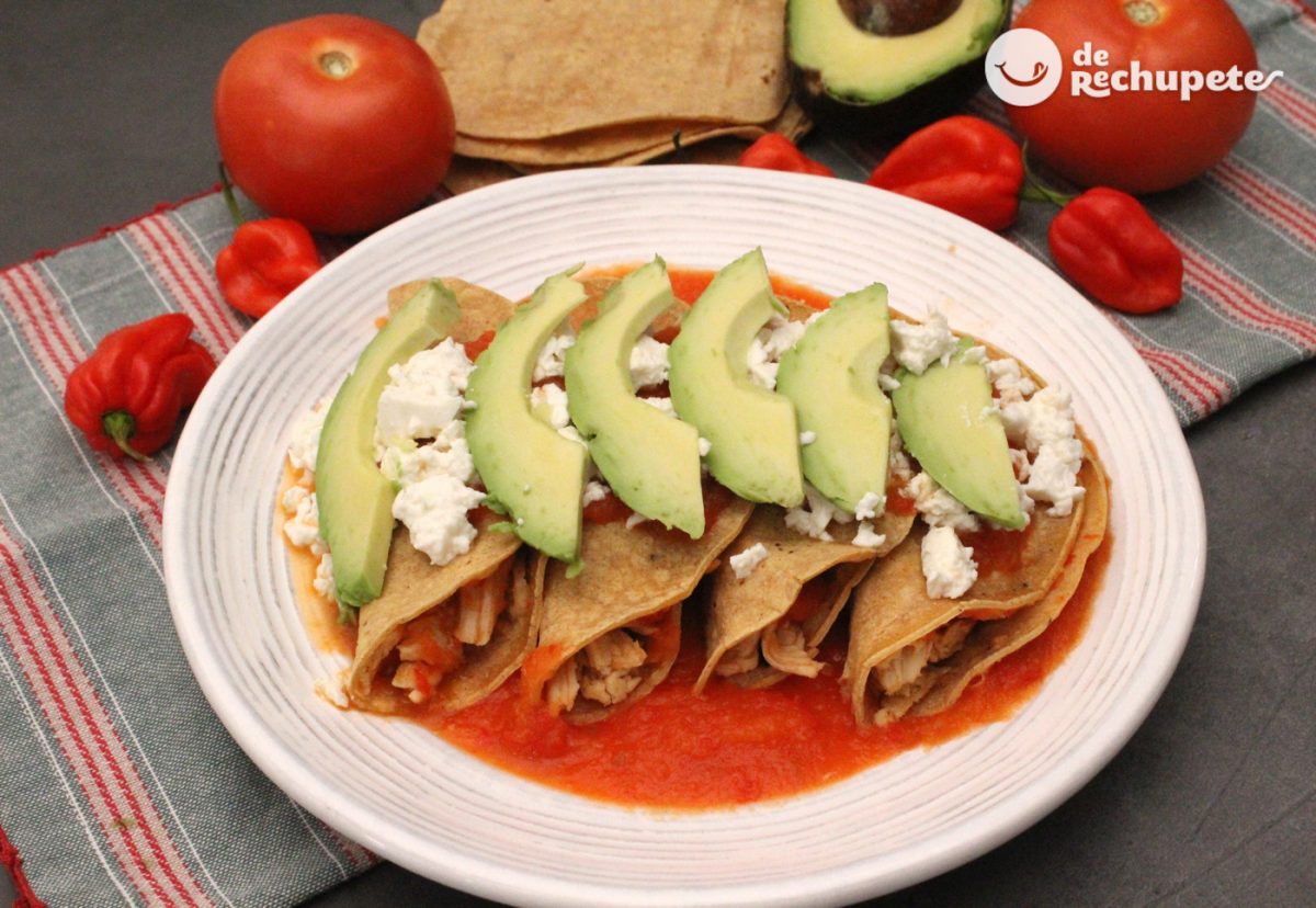Entomatadas rellenas de pollo y queso. Receta mexicana deliciosa paso a paso