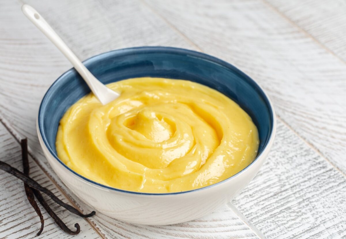 Crema pastelera con harina de arroz, sin gluten y sin lactosa