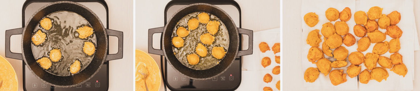 Buñuelos de calabaza. Postre para celebrar las fallas de Valencia