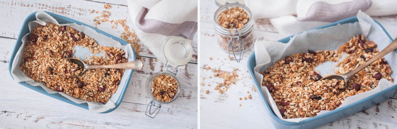 Granola casera con frutos secos