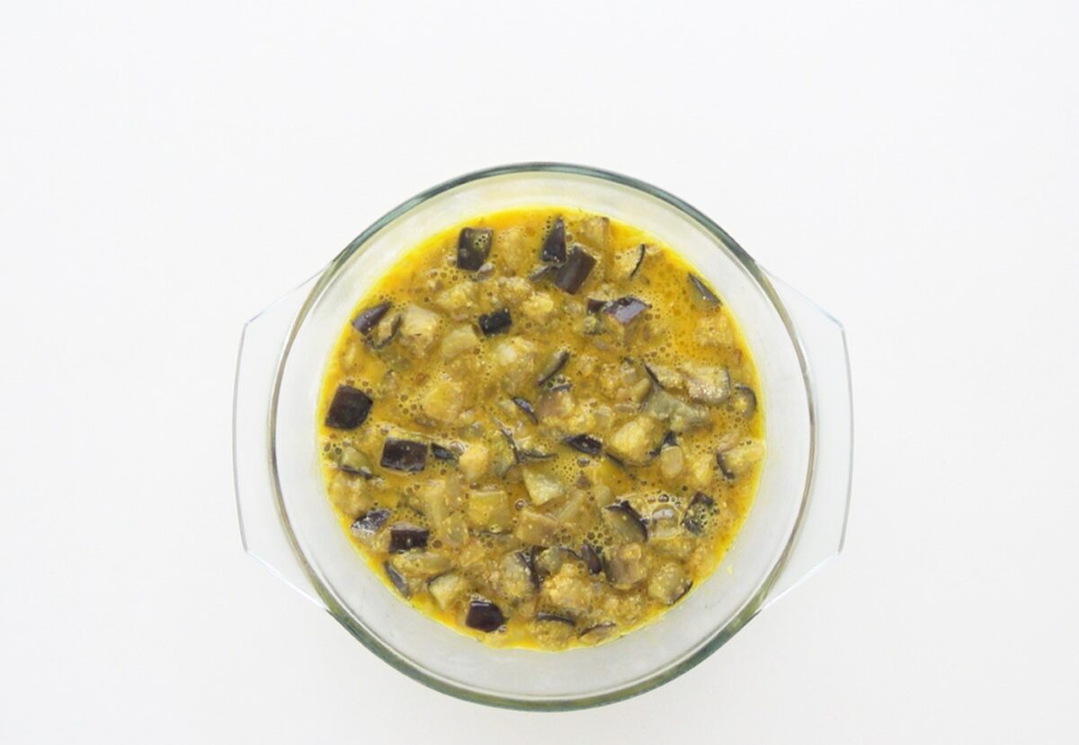 Cazuela o moxil de berenjenas