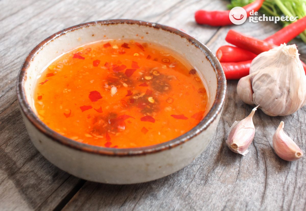 Salsa thai sweet chili dulce. Receta casera tailandesa paso a paso