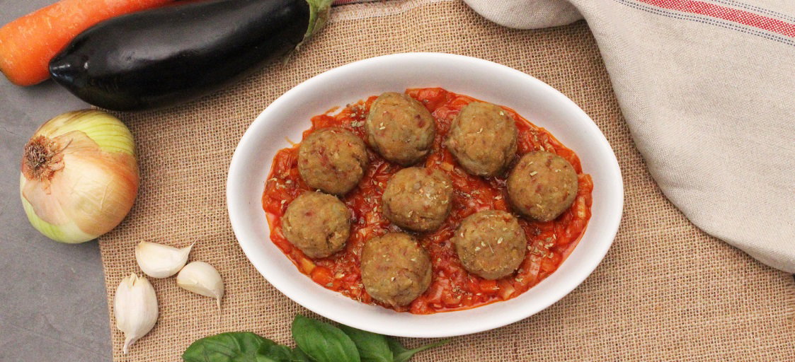Albóndigas de berenjena ricas y jugosas. Receta vegetariana paso a paso
