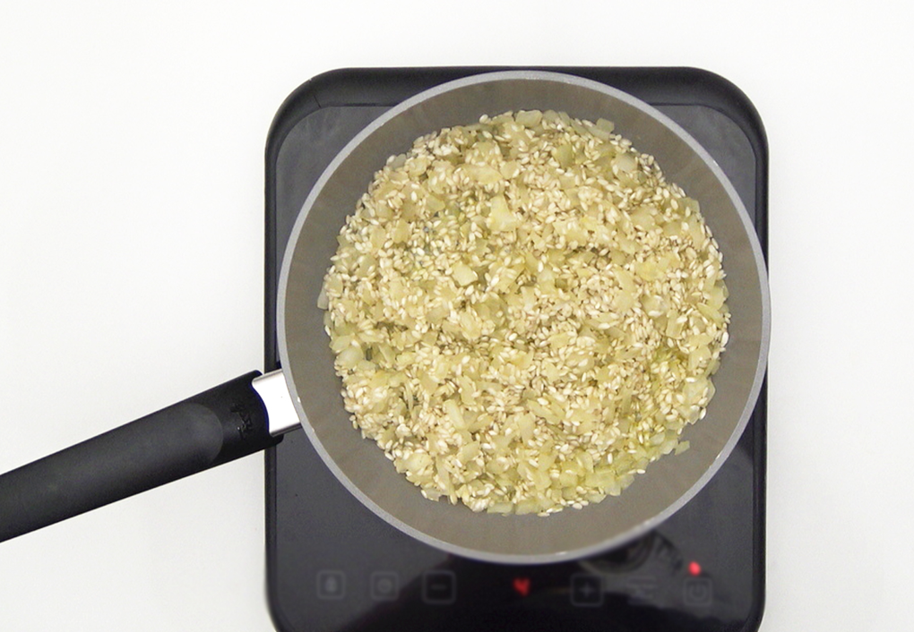 Risotto con boletus y langostinos