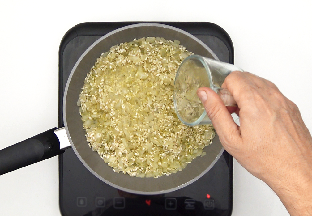 Risotto con boletus y langostinos
