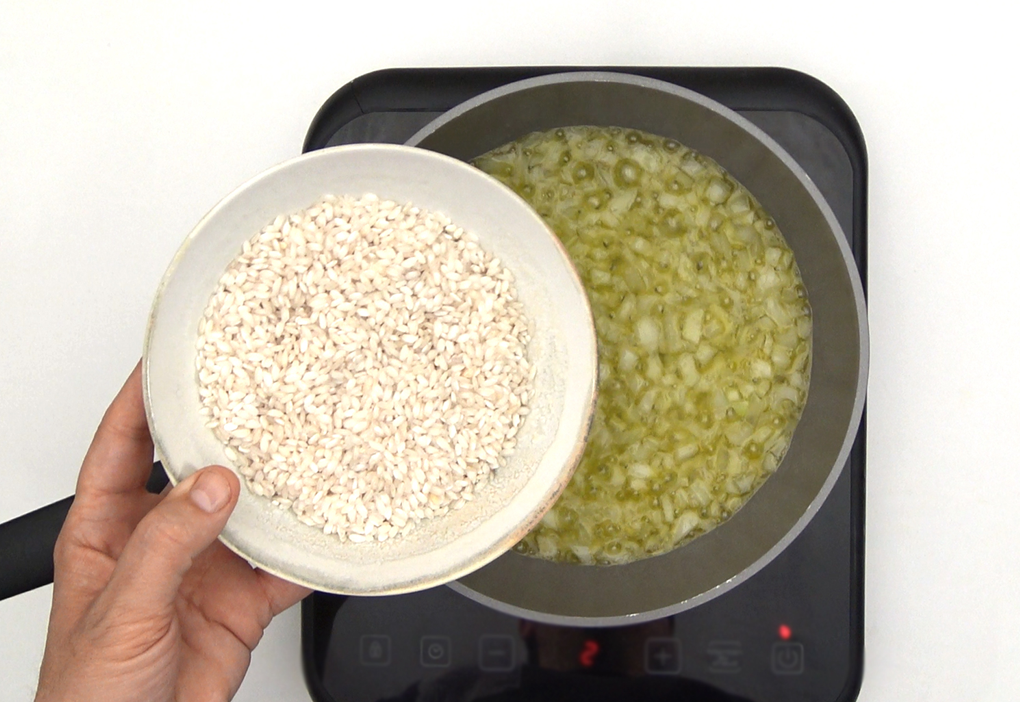 Risotto con boletus y langostinos