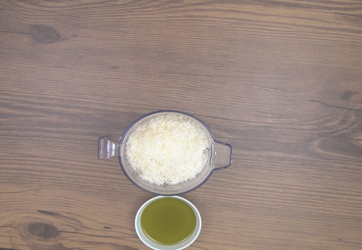 Ensalada de pasta con pesto de nueces. Radiatori con pesto