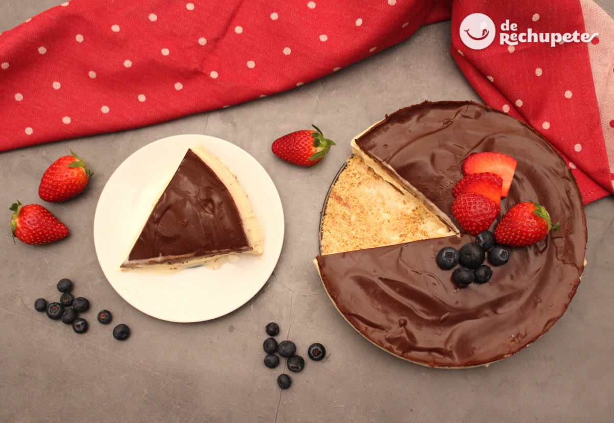 Tarta helada de chocolate y mantecado