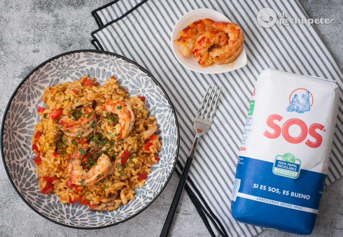 Cómo hacer arroz con chipirones. Receta marinera fácil paso a paso