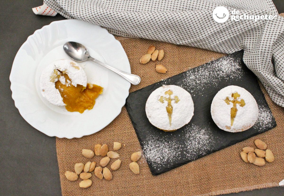 Coulant de tarta de Santiago. Interior cremoso y explosión de sabor