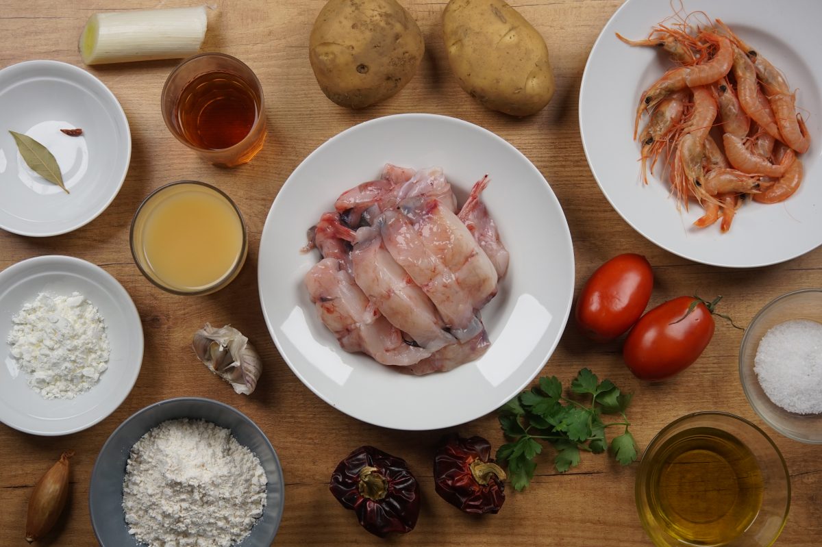 rape en salsa americana ingredientes