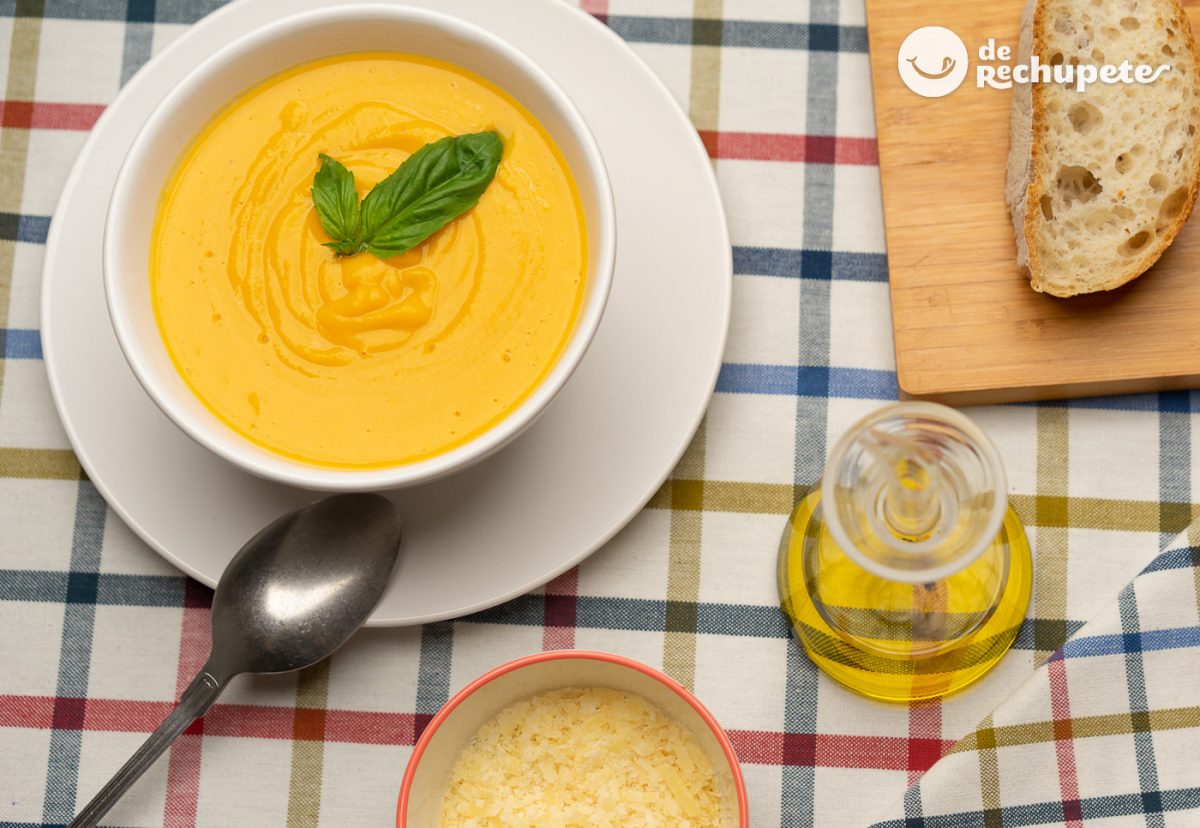 Crema de calabaza con queso
