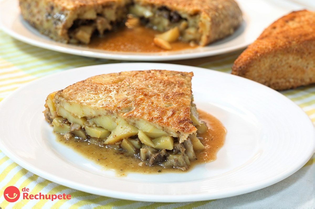Tortilla de patatas con boletus