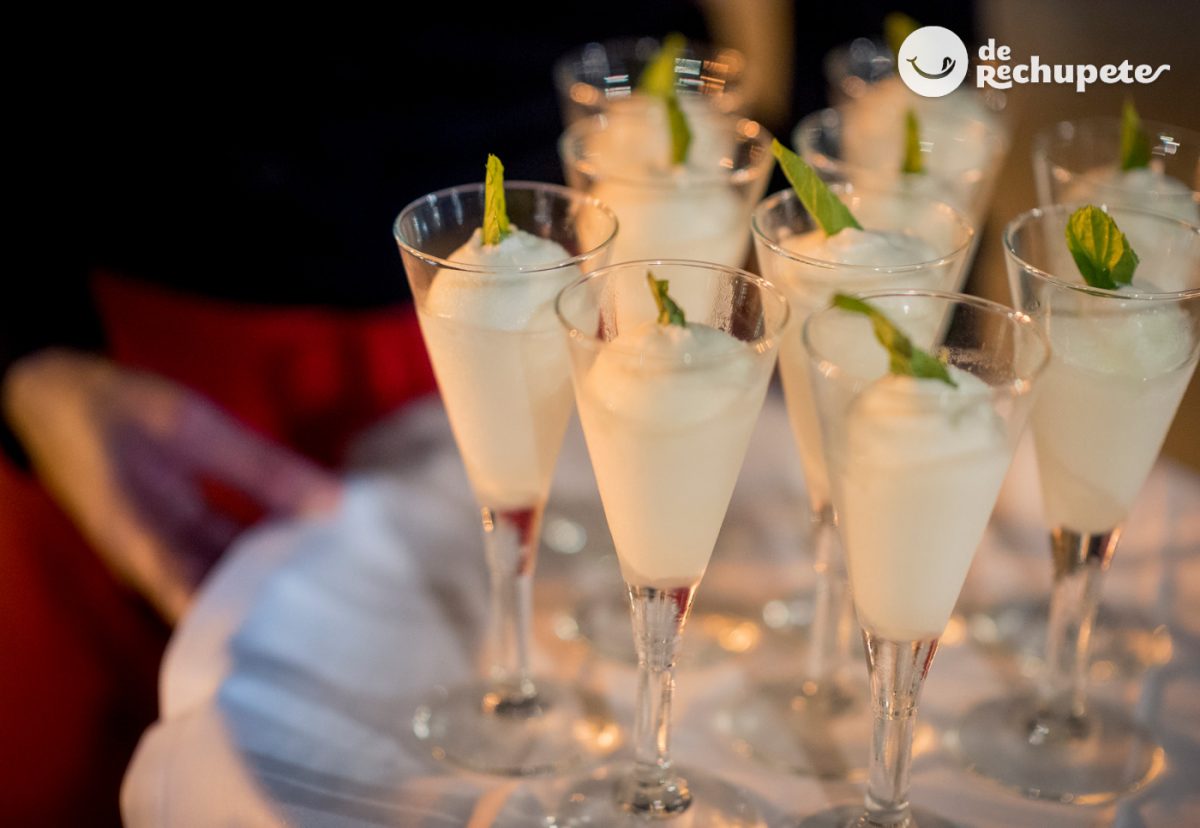 Sorbete de limón y cava Navidad