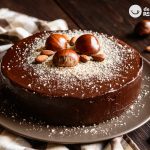 Bizcocho de castañas y almendra con glaseado de chocolate. Una receta especial para el Otoño