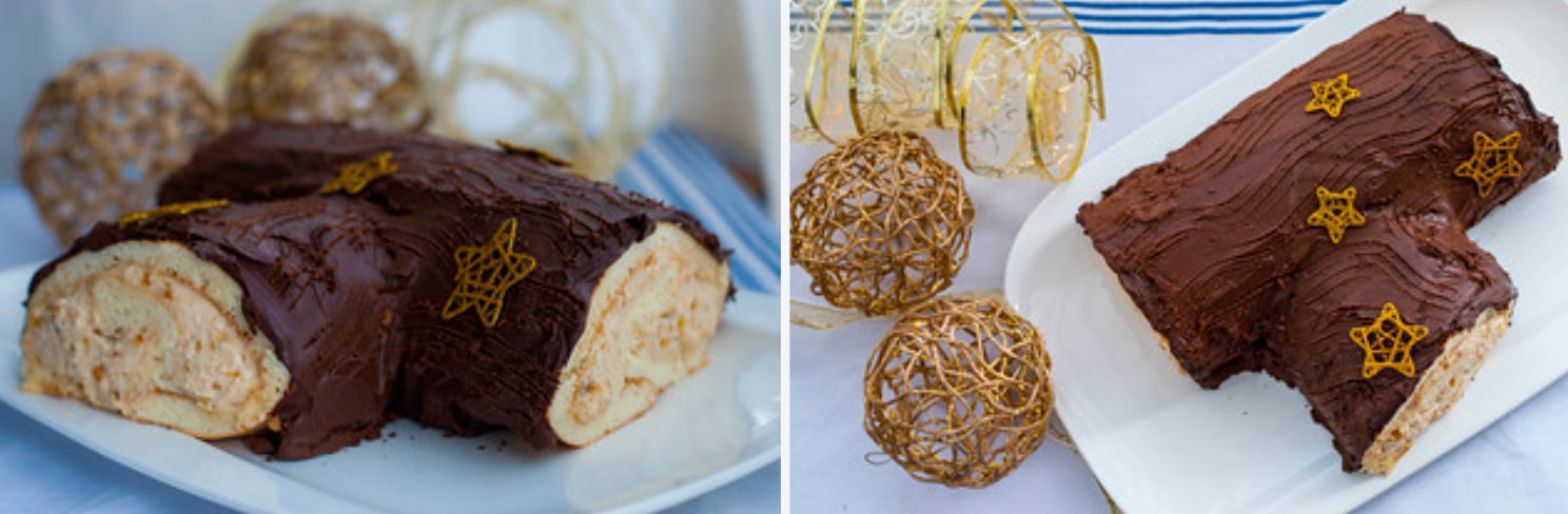 Tronco de navidad o buchê de noël, un bonito postre navideño