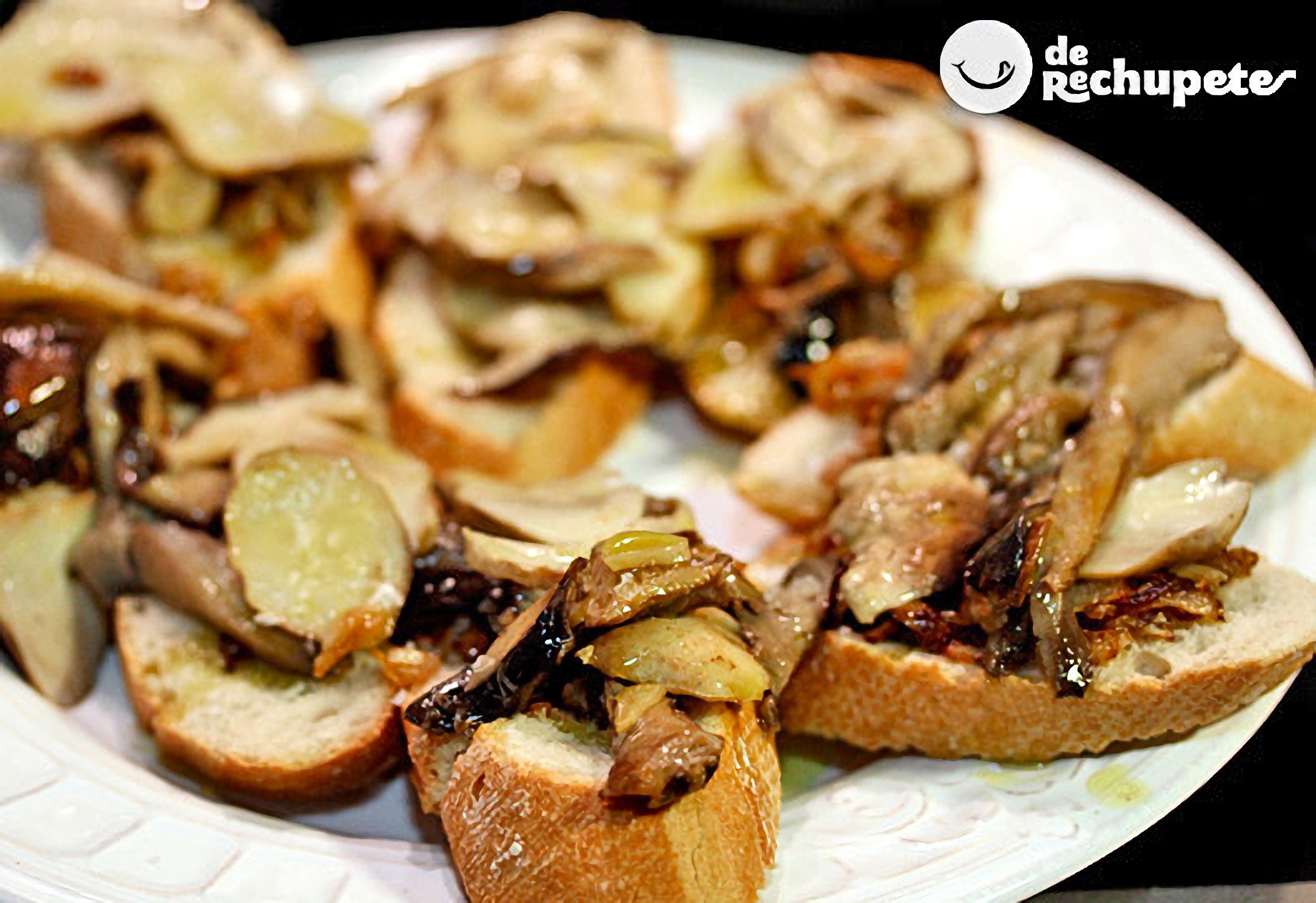 Receta de tostas de boletus