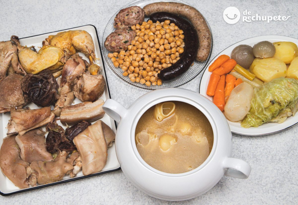 Cómo hacer escudella o cocido catalán. Receta tradicional paso a paso