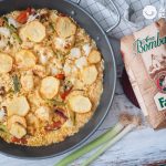 Arroz con bacalao y coliflor. Receta tradicional murciana