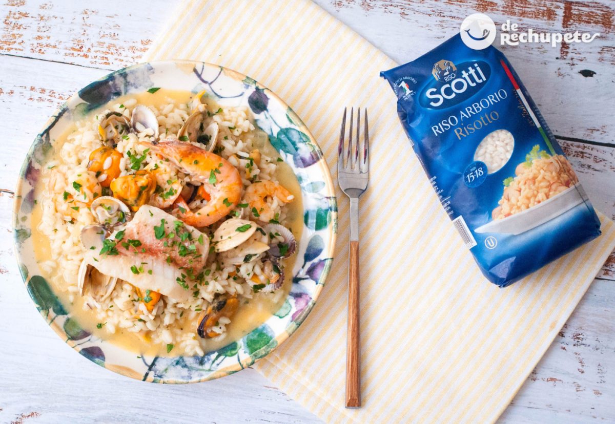 Risotto frutti di mare, el risotto italiano marinero