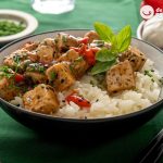 Tofu marinado con soja y miel