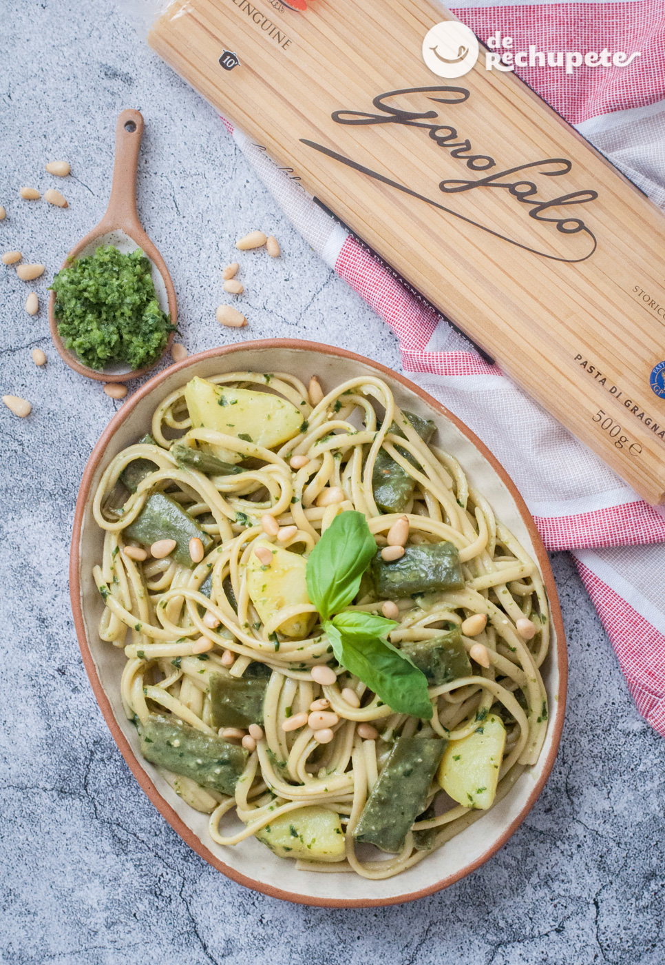 Pasta trenette al Pesto