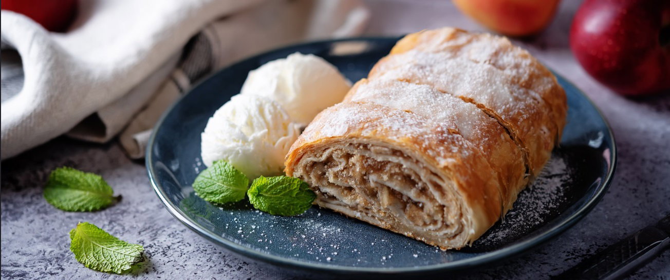 Strudel de manzana fácil, un postre alemán delicioso