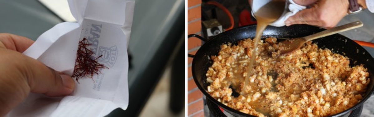 Arroz con sepia y langostinos en paella