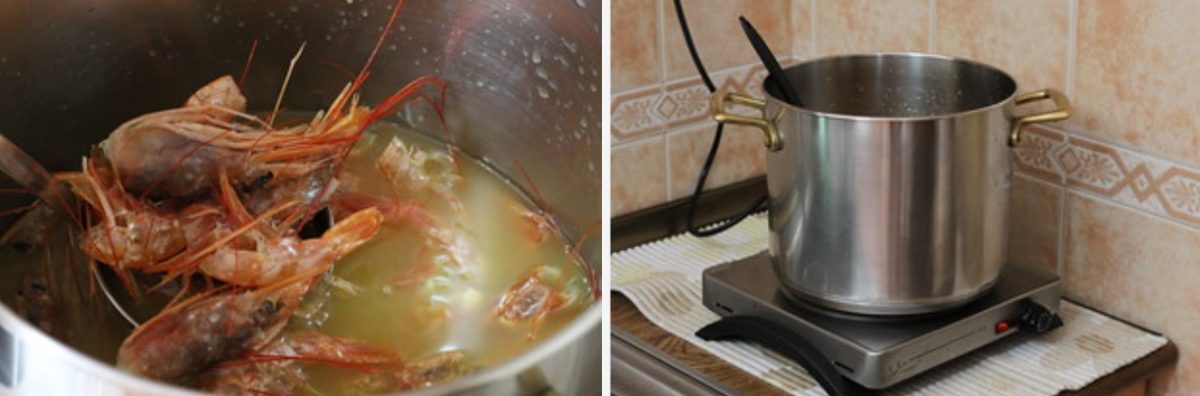 Arroz con sepia y langostinos en paella
