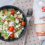 Ensalada de arroz integral con quinoa
