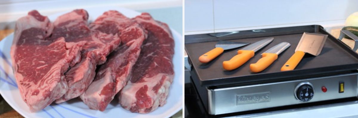 Entrecot a la plancha con patatas