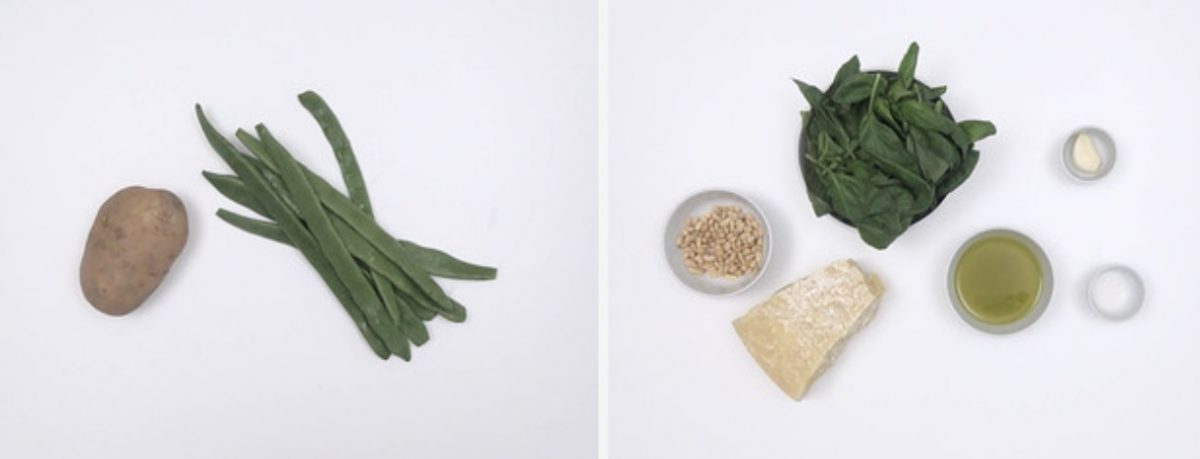 Pasta trenette al Pesto