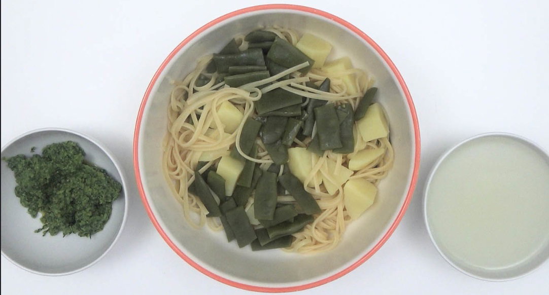 Pasta trenette al Pesto