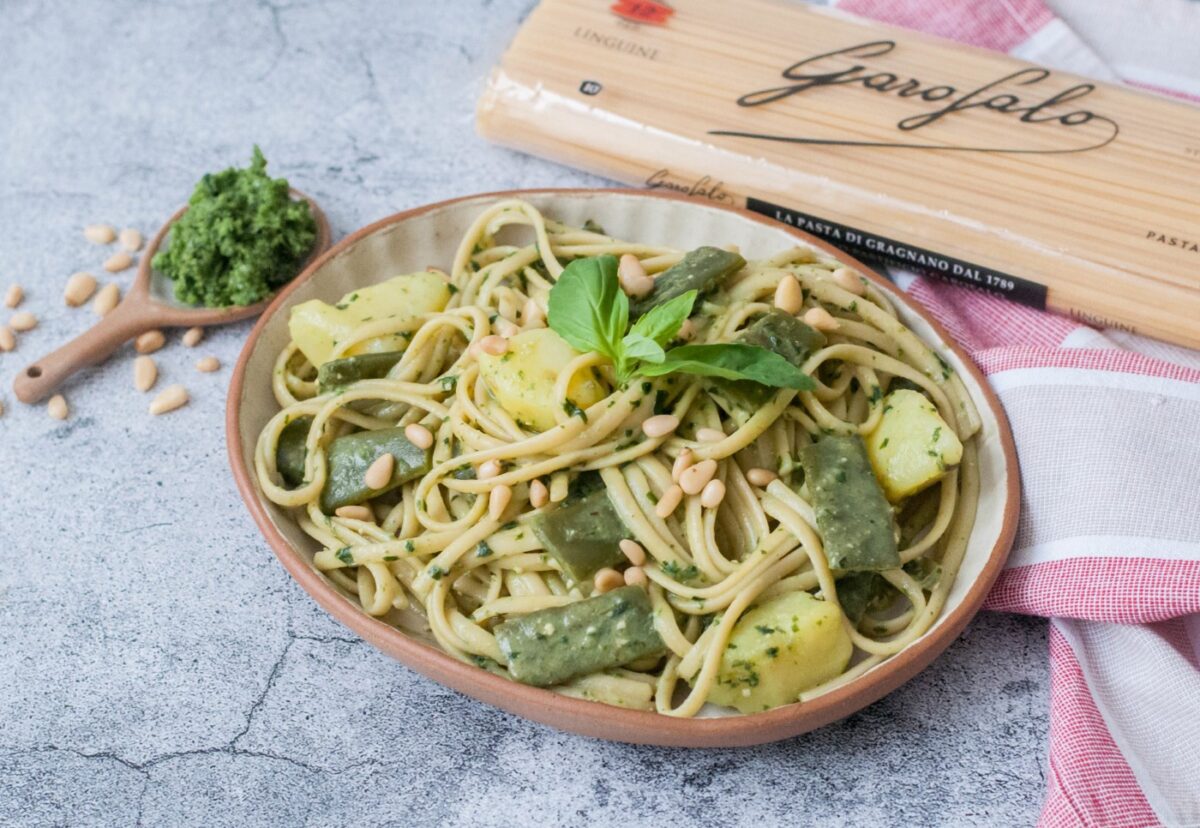 Pasta trenette al Pesto