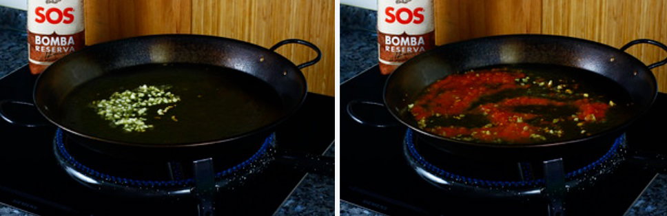 Arroz negro valenciano en paella