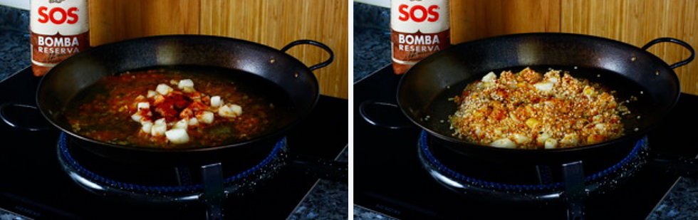 Arroz negro valenciano en paella