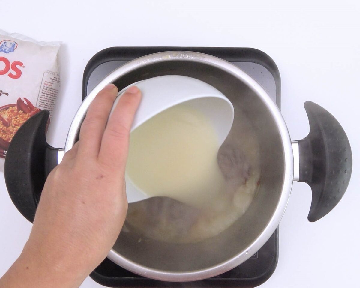 Cómo hacer arroz caldoso con carrilleras