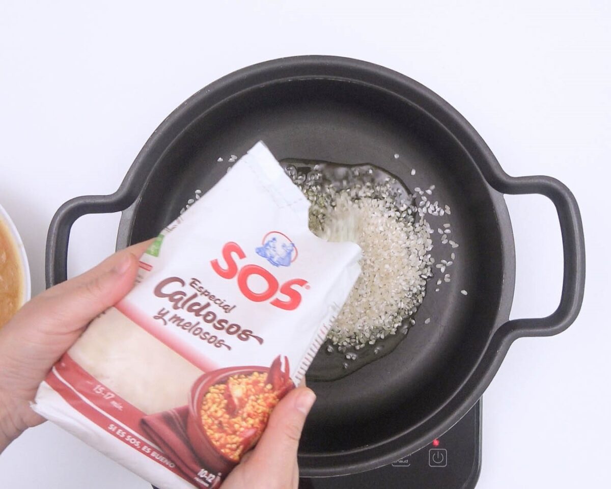 Cómo hacer arroz caldoso con carrilleras