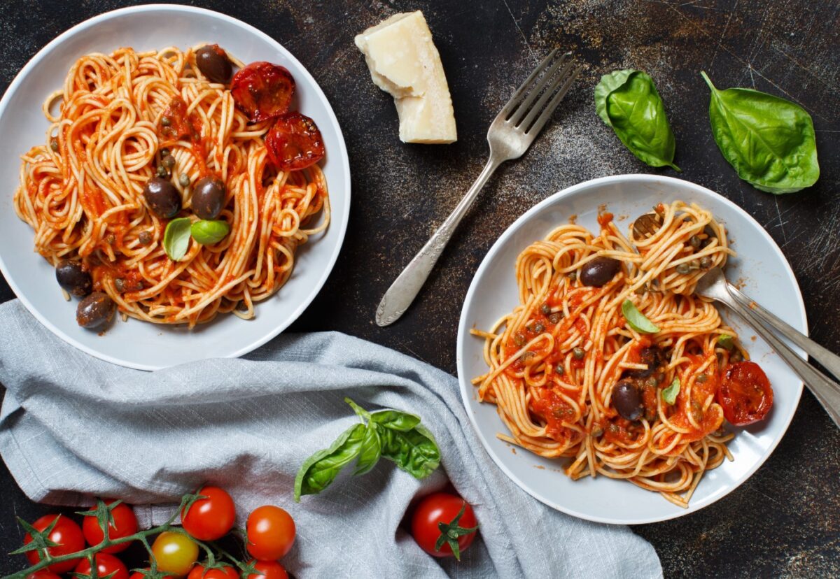Putanesca o salsa a la putanesca italiana casera