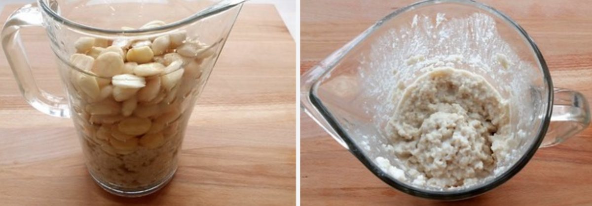 Ajoblanco malagueño. receta andaluza tradicional