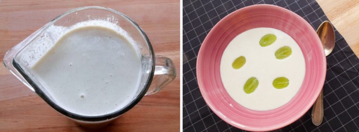Ajoblanco malagueño. receta andaluza tradicional