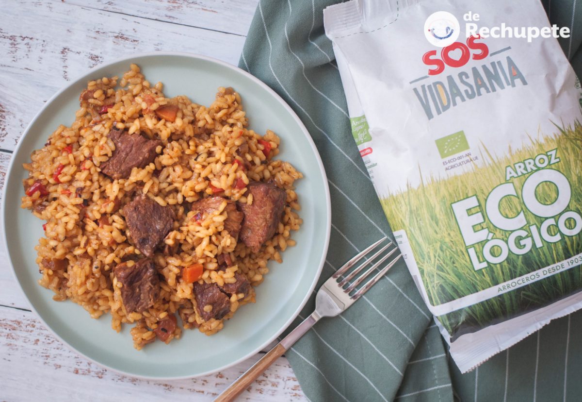 Arroz con ternera y verduras