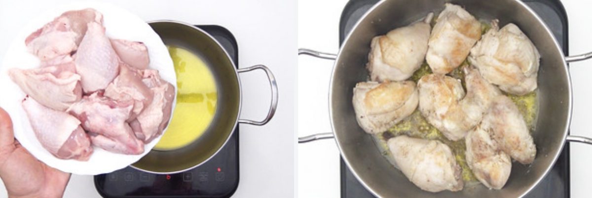 Pollo en escabeche. 2 recetas, al estilo tradicional y en olla exprés