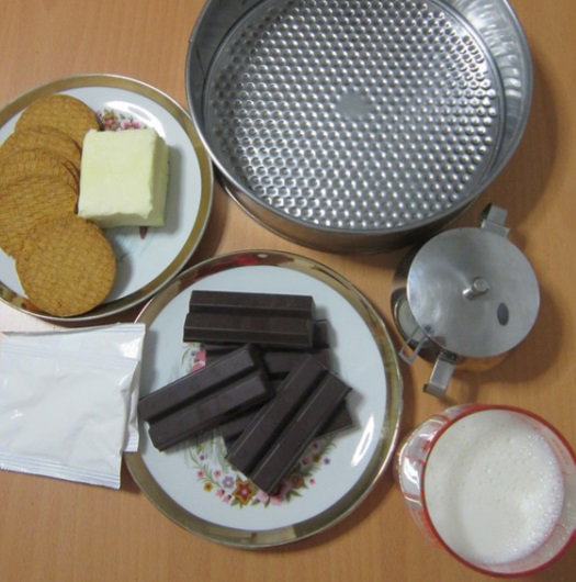 Tarta de cuajada con chocolate