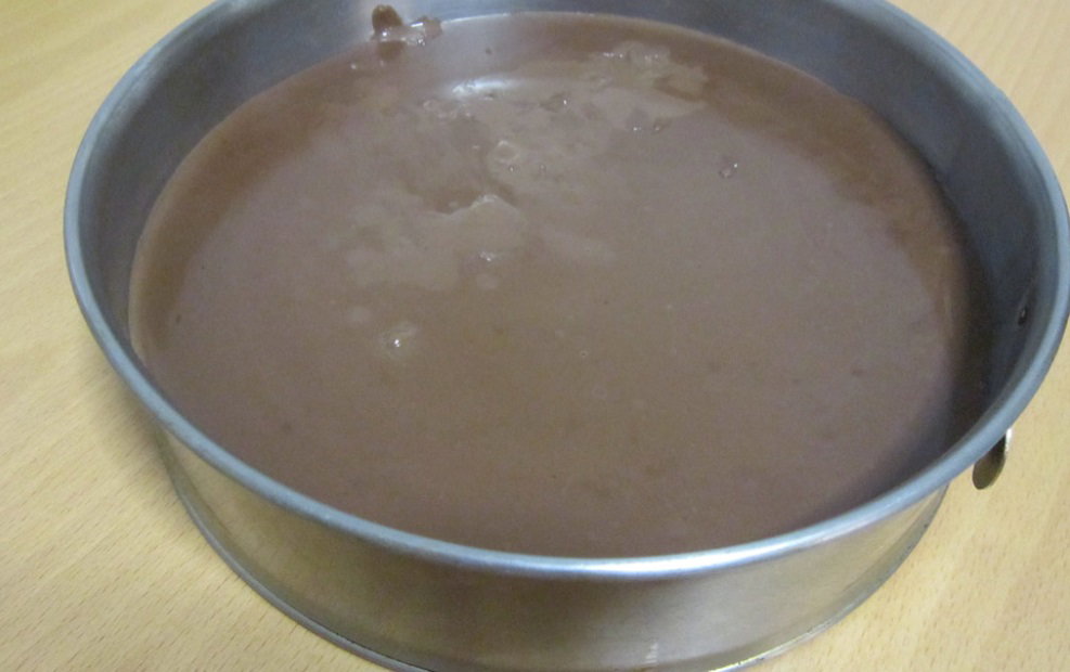 Tarta de cuajada con chocolate